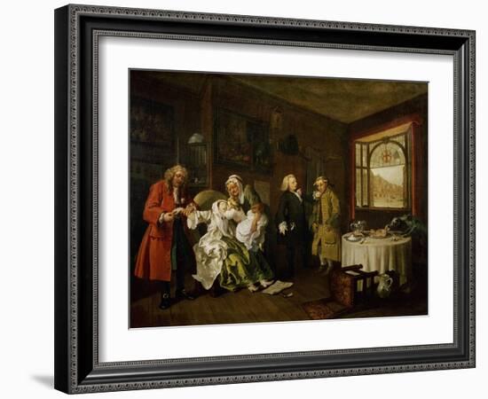 Marriage a La Mode: the Death of the Countess, C. 1742-44-William Hogarth-Framed Giclee Print