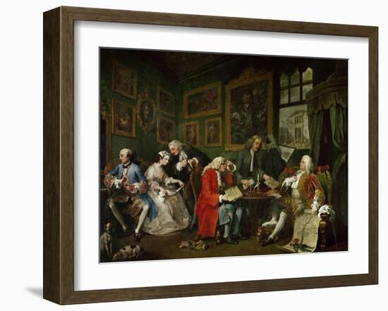 Marriage a La Mode: The Death of the Countess, circa 1742-44-William Hogarth-Framed Giclee Print