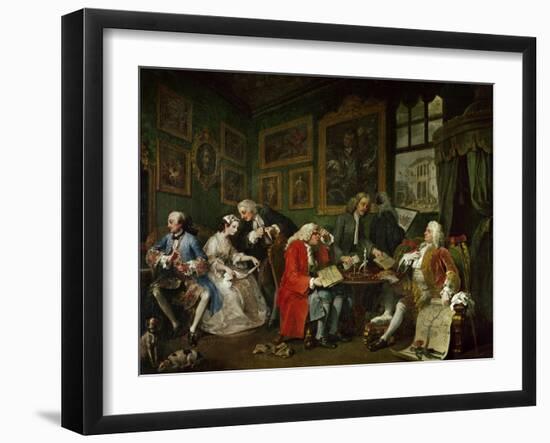 Marriage a La Mode: The Death of the Countess, circa 1742-44-William Hogarth-Framed Giclee Print