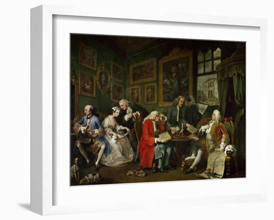 Marriage a La Mode: The Death of the Countess, circa 1742-44-William Hogarth-Framed Giclee Print