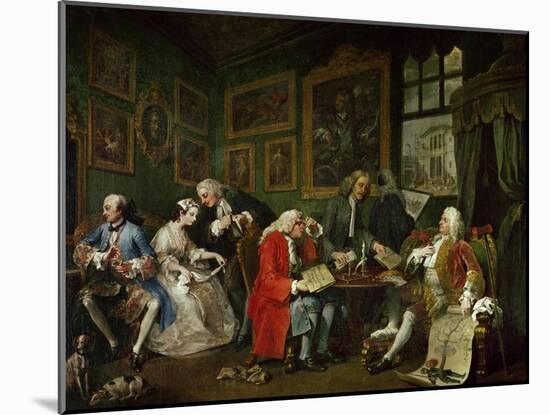 Marriage a La Mode: The Death of the Countess, circa 1742-44-William Hogarth-Mounted Giclee Print