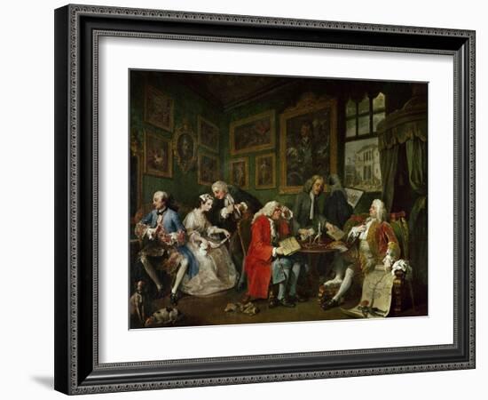 Marriage a La Mode: The Death of the Countess, circa 1742-44-William Hogarth-Framed Giclee Print