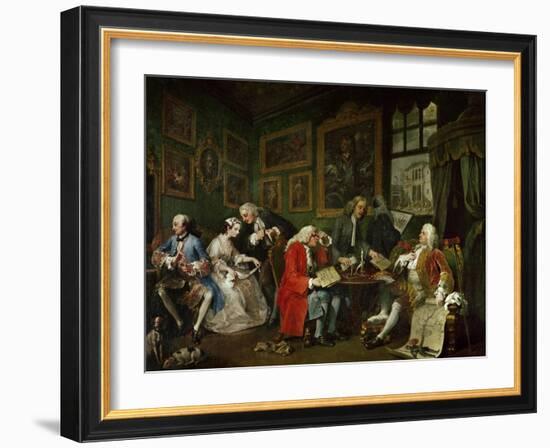 Marriage a La Mode: The Death of the Countess, circa 1742-44-William Hogarth-Framed Giclee Print