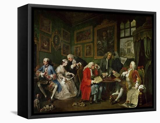 Marriage a La Mode: The Death of the Countess, circa 1742-44-William Hogarth-Framed Premier Image Canvas