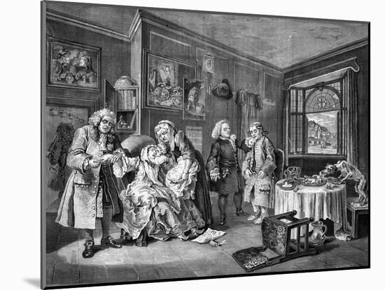 Marriage a la Mode-William Hogarth-Mounted Giclee Print