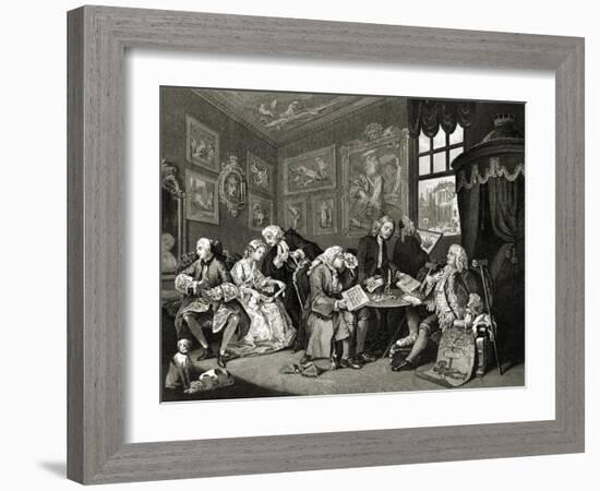 Marriage à la mode-William Hogarth-Framed Giclee Print