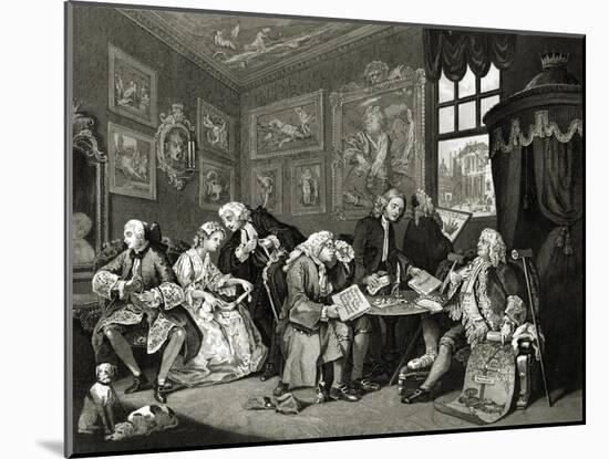 Marriage à la mode-William Hogarth-Mounted Giclee Print