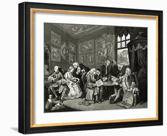 Marriage à la mode-William Hogarth-Framed Giclee Print