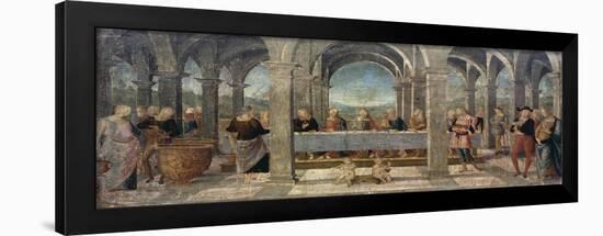 Marriage at Cana, Detail of the Predella of the St Augustine Altarpiece, 1502-1523-Pietro Perugino-Framed Giclee Print