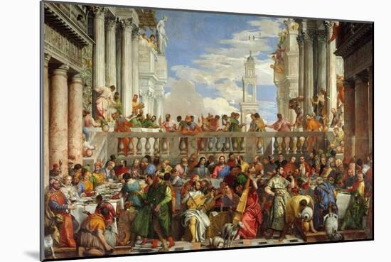 Marriage at Cana-Paolo Veronese-Mounted Giclee Print