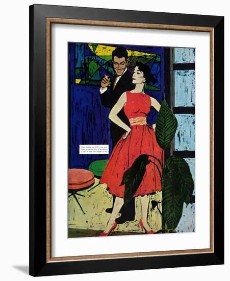 Marriage Bait  - Saturday Evening Post "Men at the Top", August 17, 1957 pg.26-Morgan Kane-Framed Giclee Print