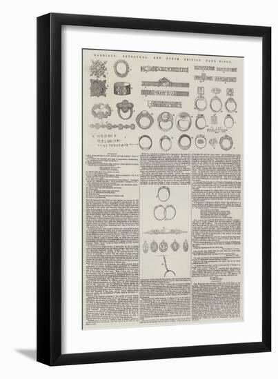 Marriage, Betrothal, and Other British Hand-Rings-null-Framed Giclee Print
