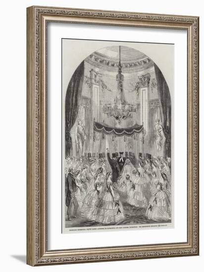 Marriage Ceremonial of the Baron Alphonse De Rothschild and Miss Leonora Rothschild-null-Framed Giclee Print