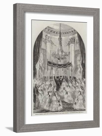 Marriage Ceremonial of the Baron Alphonse De Rothschild and Miss Leonora Rothschild-null-Framed Giclee Print
