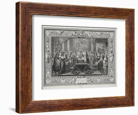 Marriage Ceremony of Louis XIV (1638-1715) King of France and Navarre-Charles Le Brun-Framed Giclee Print