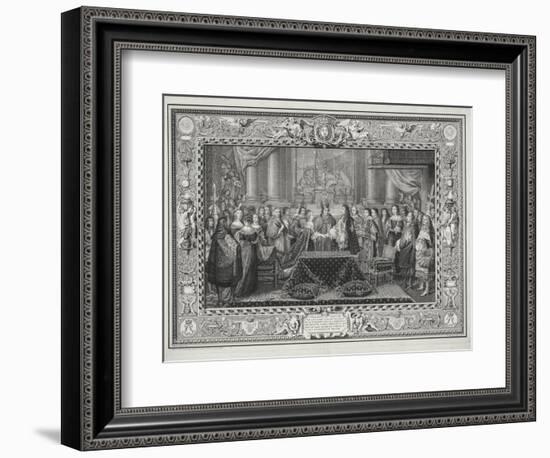 Marriage Ceremony of Louis XIV (1638-1715) King of France and Navarre-Charles Le Brun-Framed Giclee Print