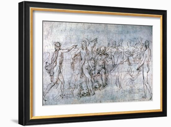 Marriage Feast of Cupid and Pscyhe, C1520-1546-Giulio Romano-Framed Giclee Print