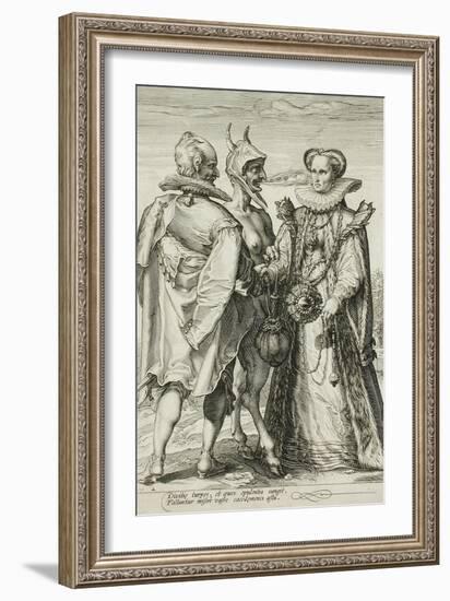 Marriage for Money, Plate 2 of The Marriage Trilogy, c.1594-Jan Saenredam-Framed Giclee Print