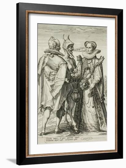 Marriage for Money, Plate 2 of The Marriage Trilogy, c.1594-Jan Saenredam-Framed Giclee Print