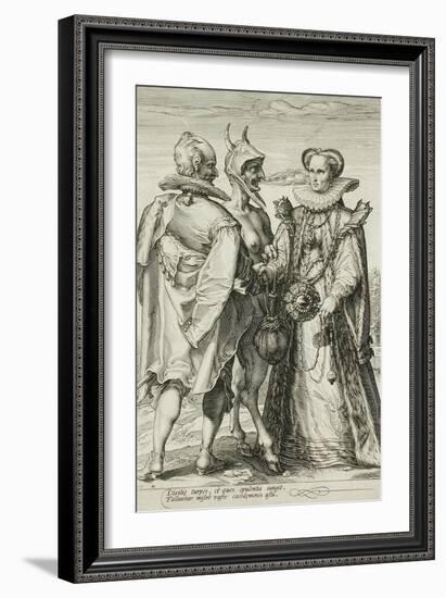 Marriage for Money, Plate 2 of The Marriage Trilogy, c.1594-Jan Saenredam-Framed Giclee Print