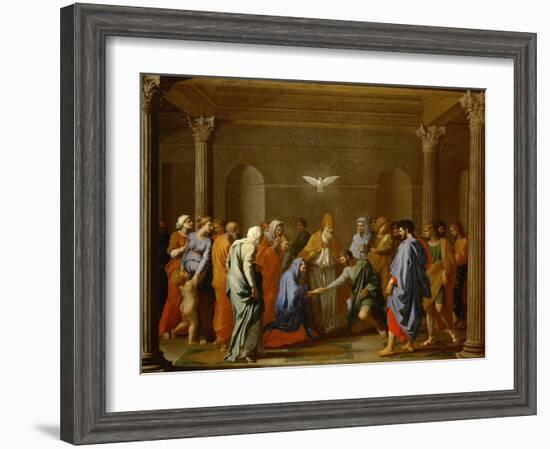 Marriage, from the Series of the Seven Sacraments, Before 1642-Nicolas Poussin-Framed Giclee Print