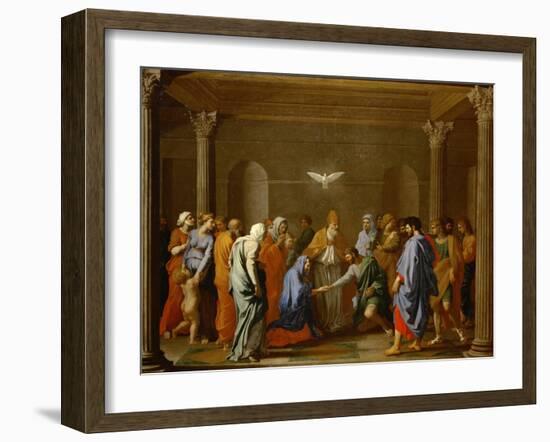 Marriage, from the Series of the Seven Sacraments, Before 1642-Nicolas Poussin-Framed Giclee Print