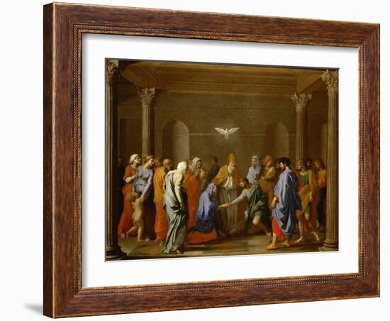 Marriage, from the Series of the Seven Sacraments, Before 1642-Nicolas Poussin-Framed Giclee Print