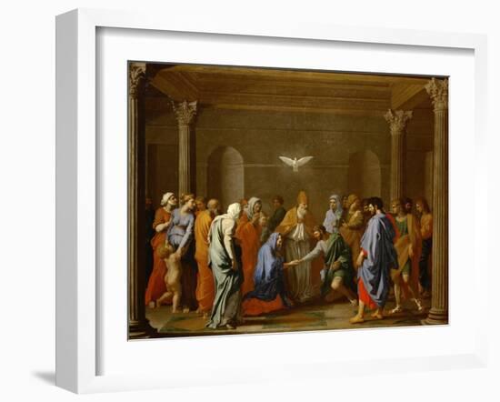 Marriage, from the Series of the Seven Sacraments, Before 1642-Nicolas Poussin-Framed Giclee Print