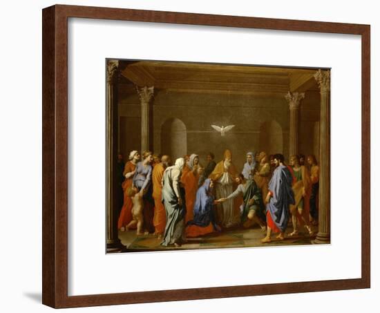 Marriage, from the Series of the Seven Sacraments, Before 1642-Nicolas Poussin-Framed Giclee Print