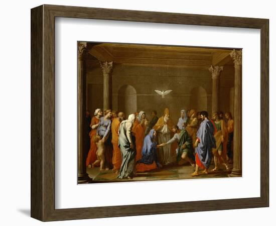 Marriage, from the Series of the Seven Sacraments, Before 1642-Nicolas Poussin-Framed Giclee Print