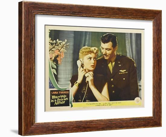 Marriage is a Private Affair, 1944-null-Framed Art Print