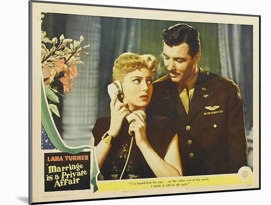 Marriage is a Private Affair, 1944-null-Mounted Art Print