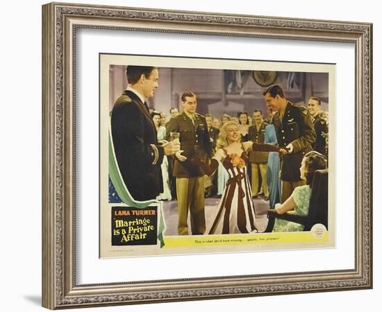 Marriage is a Private Affair, 1944-null-Framed Art Print