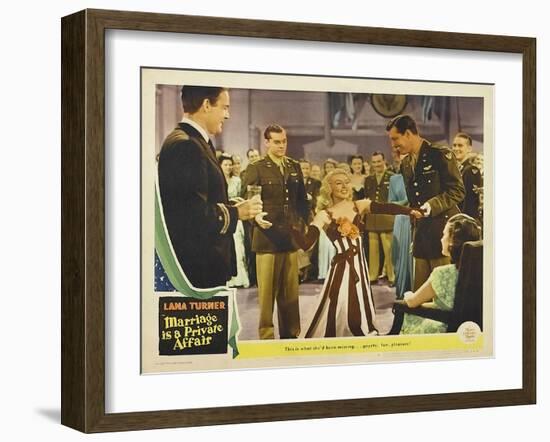 Marriage is a Private Affair, 1944-null-Framed Art Print