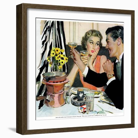 Marriage is for Suckers  - Saturday Evening Post "Leading Ladies", March 7, 1953 pg.21-Joe deMers-Framed Giclee Print