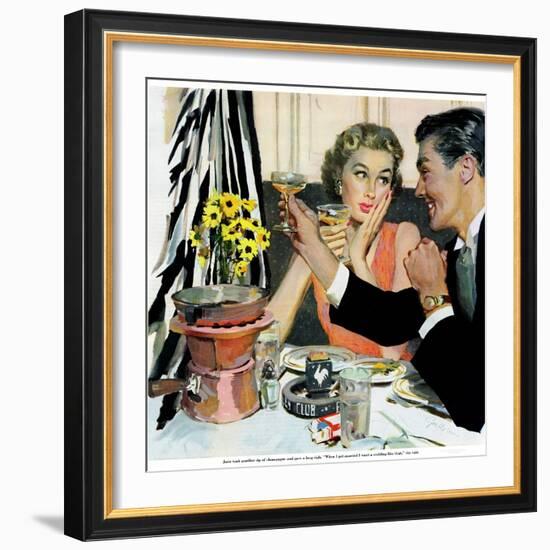 Marriage is for Suckers  - Saturday Evening Post "Leading Ladies", March 7, 1953 pg.21-Joe deMers-Framed Giclee Print