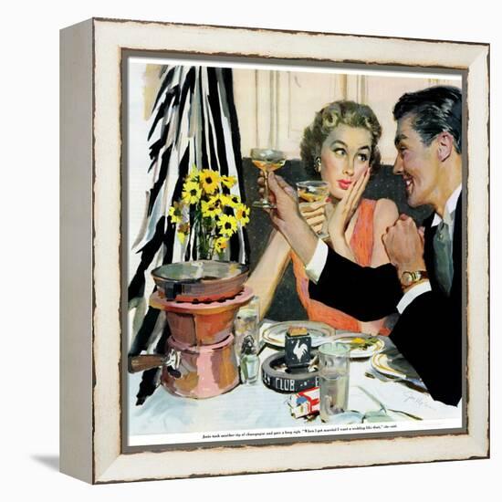 Marriage is for Suckers  - Saturday Evening Post "Leading Ladies", March 7, 1953 pg.21-Joe deMers-Framed Premier Image Canvas