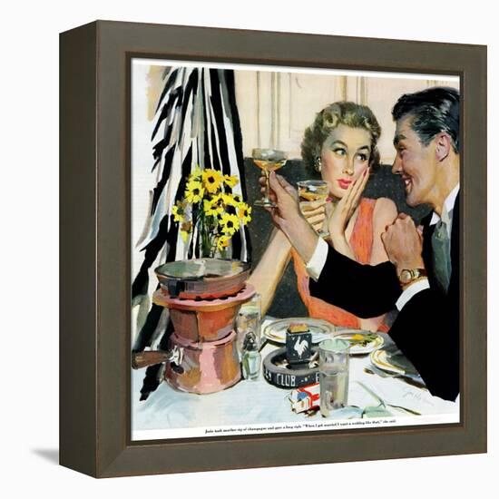 Marriage is for Suckers  - Saturday Evening Post "Leading Ladies", March 7, 1953 pg.21-Joe deMers-Framed Premier Image Canvas