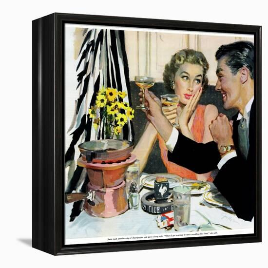 Marriage is for Suckers  - Saturday Evening Post "Leading Ladies", March 7, 1953 pg.21-Joe deMers-Framed Premier Image Canvas