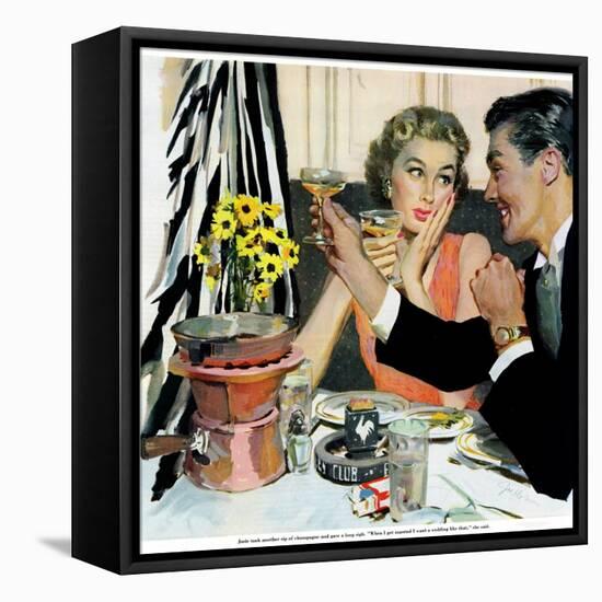 Marriage is for Suckers  - Saturday Evening Post "Leading Ladies", March 7, 1953 pg.21-Joe deMers-Framed Premier Image Canvas