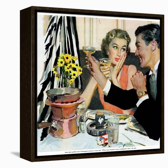 Marriage is for Suckers  - Saturday Evening Post "Leading Ladies", March 7, 1953 pg.21-Joe deMers-Framed Premier Image Canvas