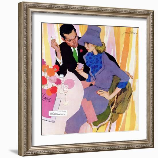 Marriage Is Not For Me  - Saturday Evening Post "Leading Ladies", June 15, 1957 pg.40-Robert Meyers-Framed Giclee Print