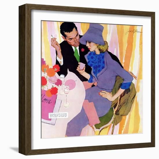 Marriage Is Not For Me  - Saturday Evening Post "Leading Ladies", June 15, 1957 pg.40-Robert Meyers-Framed Giclee Print