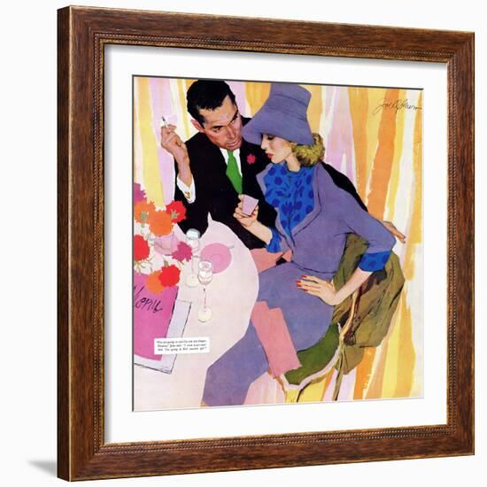 Marriage Is Not For Me  - Saturday Evening Post "Leading Ladies", June 15, 1957 pg.40-Robert Meyers-Framed Giclee Print