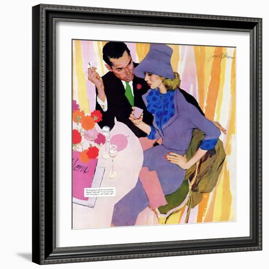 Marriage Is Not For Me  - Saturday Evening Post "Leading Ladies", June 15, 1957 pg.40-Robert Meyers-Framed Giclee Print