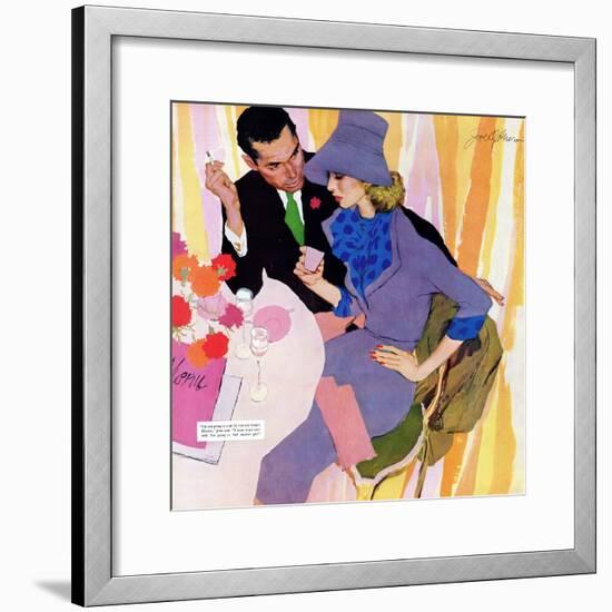 Marriage Is Not For Me  - Saturday Evening Post "Leading Ladies", June 15, 1957 pg.40-Robert Meyers-Framed Premium Giclee Print