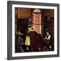 "Marriage License", June 11,1955-Norman Rockwell-Framed Giclee Print