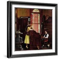 "Marriage License", June 11,1955-Norman Rockwell-Framed Giclee Print