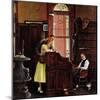 "Marriage License" Saturday Evening Post Cover, June 11,1955-Norman Rockwell-Mounted Giclee Print