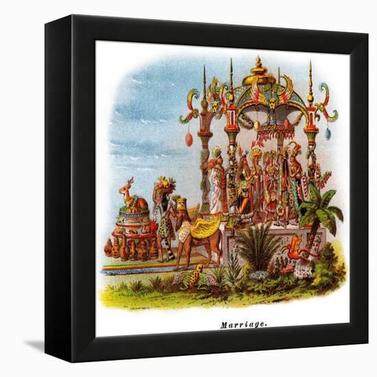 Marriage - Mardi Gras Parade Float Design-null-Framed Stretched Canvas